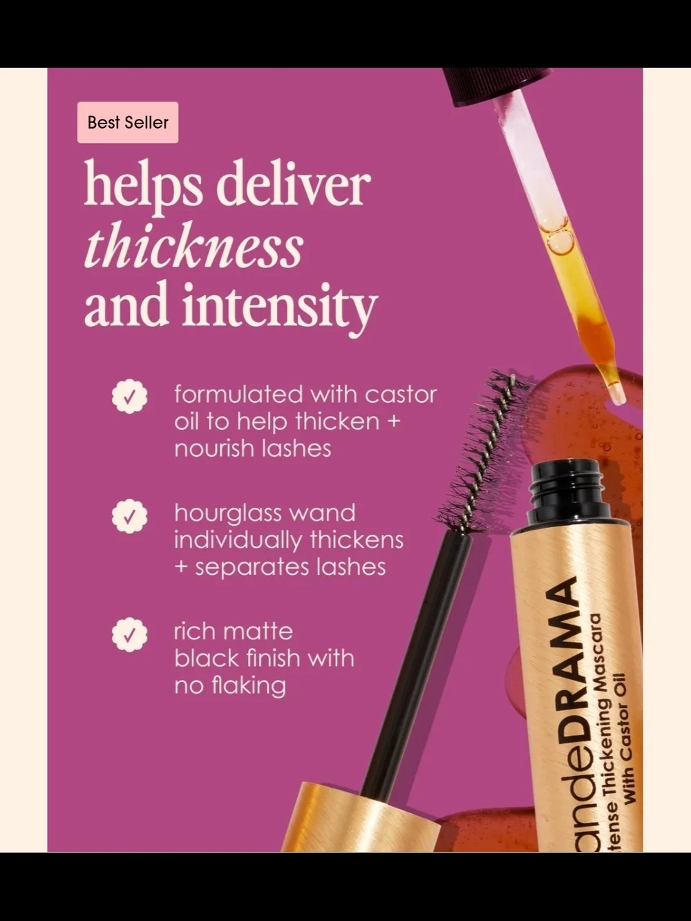 Grande Mascara Conditioning Peptide Mascara - Hot Pink Box